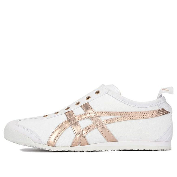 حذاء رياضي Onitsuka Tiger MEXICO 66 SLIP-ON 'White Pink'، باللون الأبيض