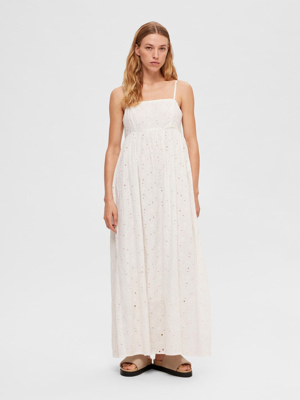 Summer dress Selected, natural white