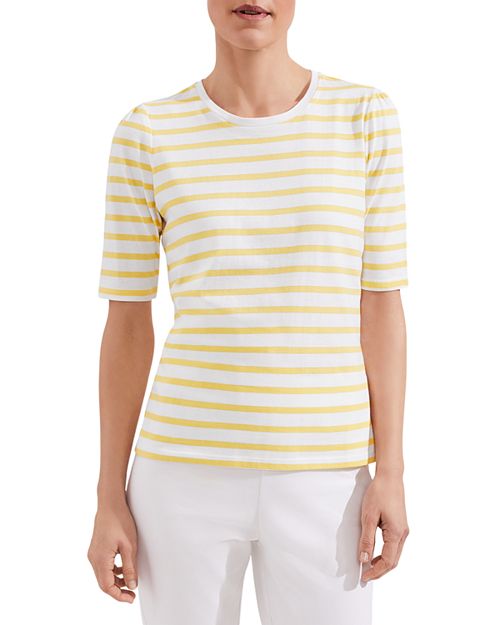 Eva HOBBS LONDON striped top, Yellow