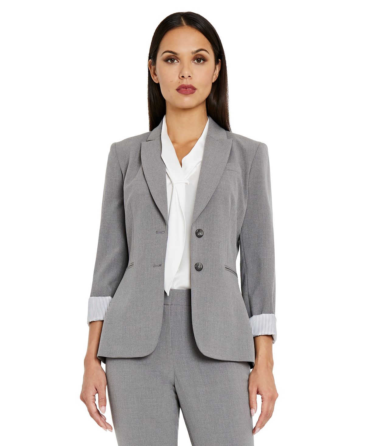 Tahari ASL Two Button Notched Blazer