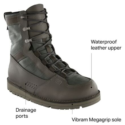 حذاء Patagonia Danner River Salt Wading للرجال باللون الرمادي الريش