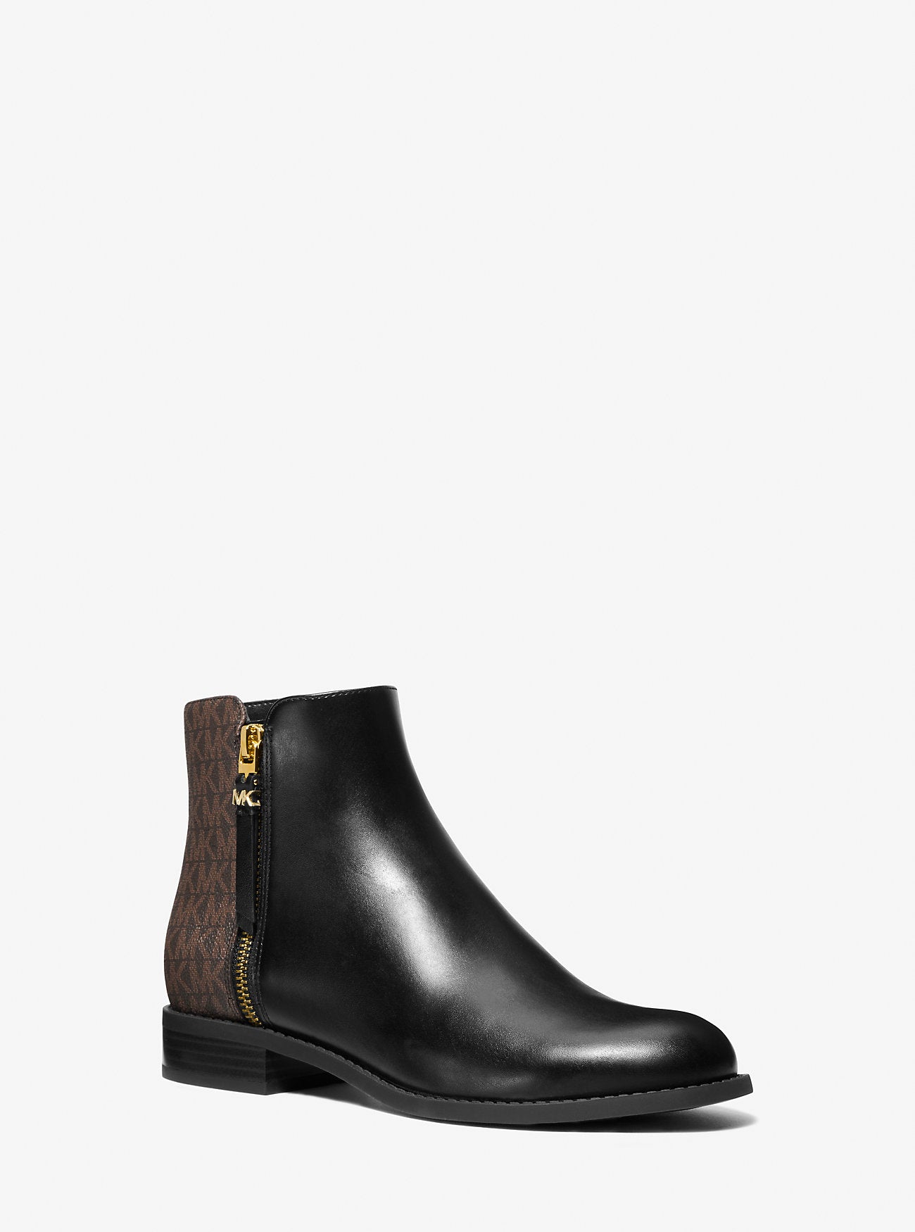 Britt Signature Michael Kors Logo Ankle Boots, Black