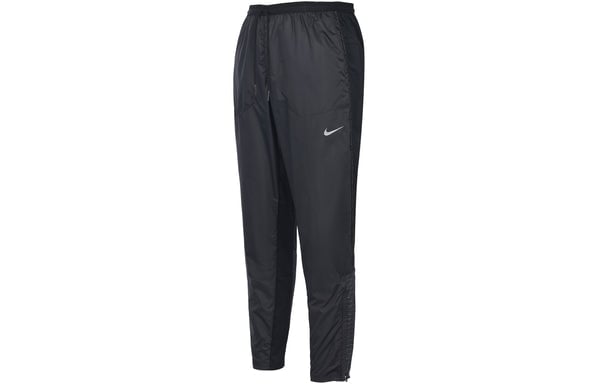 بنطال رياضي رجالي من Nike Storm-FIT بلون سادة برباط مقاوم للماء للجري والتدريب الرياضي/بنطلون/بنطلون رياضي أسود، أسود