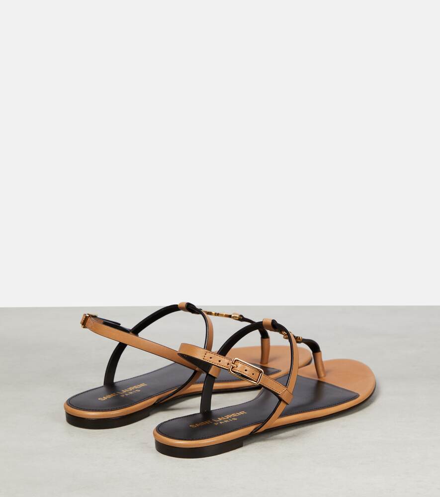 Cassandra Sandals with Saint Laurent Leather Straps, Brown