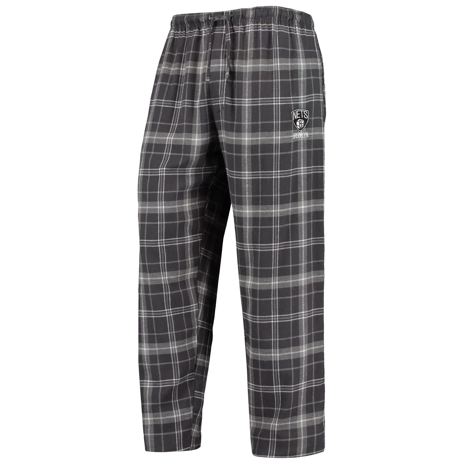 Brooklyn Nets Men's Ultimate Charcoal and Charcoal Track Pants flannel pajama pants