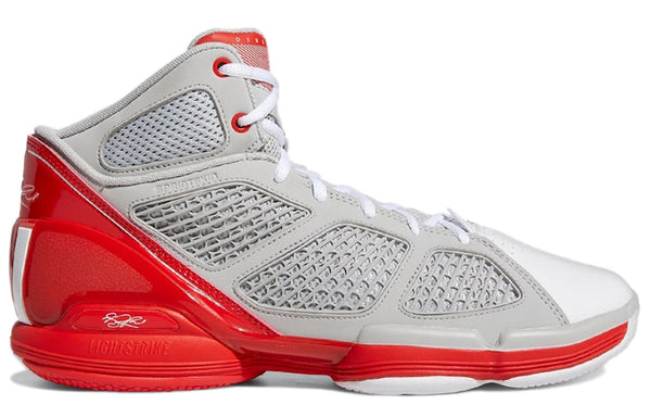 adidas Adizero Rose 1.5 Restomod 'Grey Vivid Red' Sneakers, White