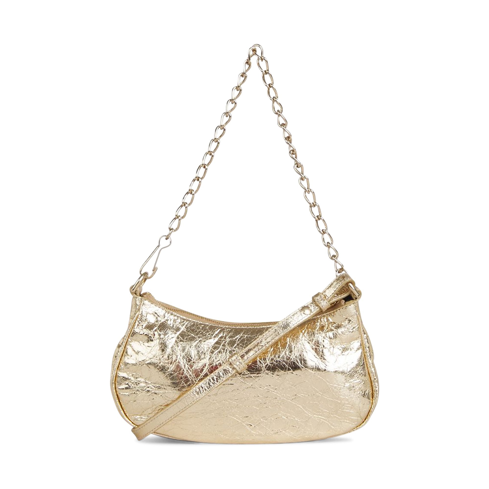 Balenciaga Le Cagole Mini Wallet with Chain, Light Gold