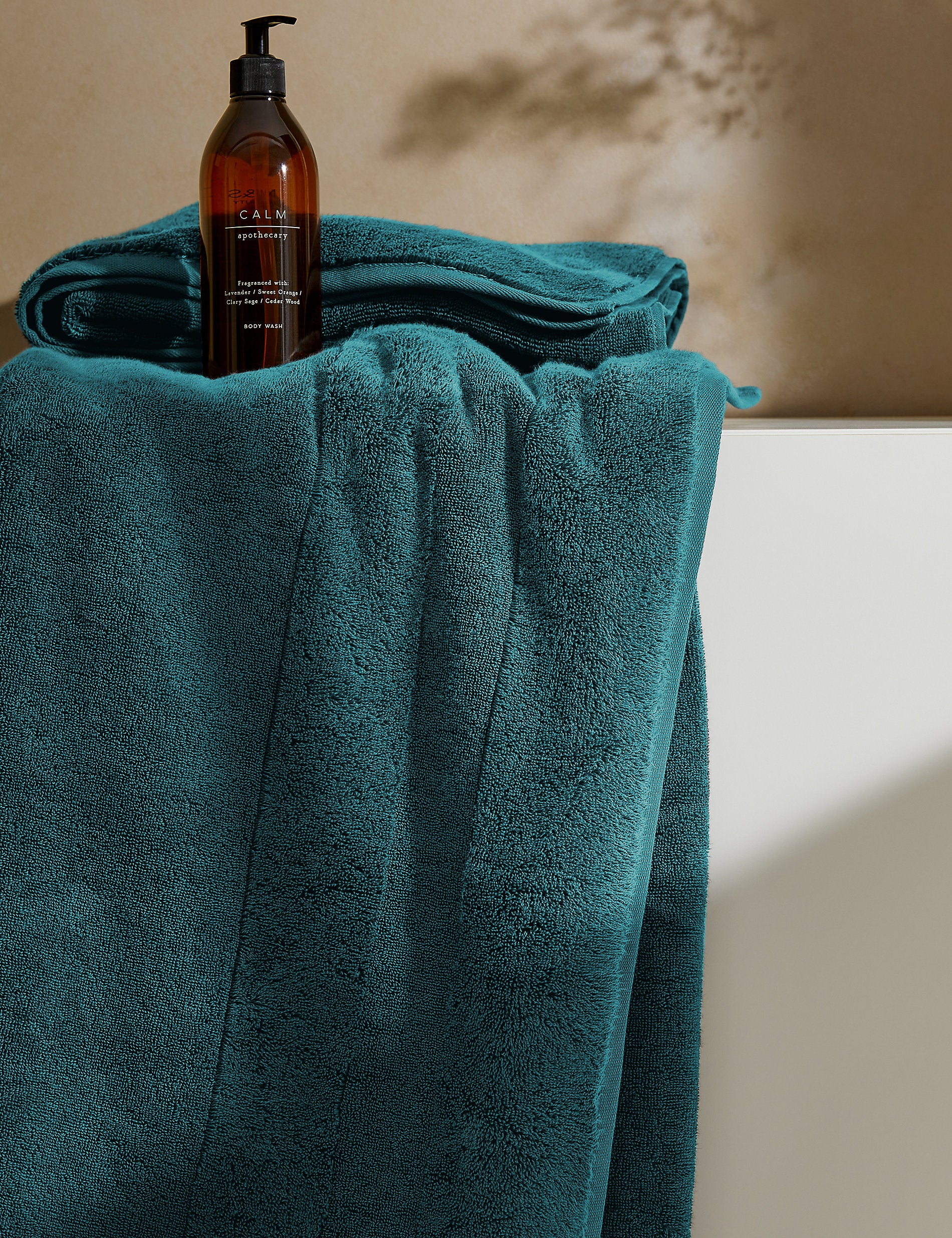 Perfect Marks & Spencer Turkish Luxury Cotton Towel, Dark Green