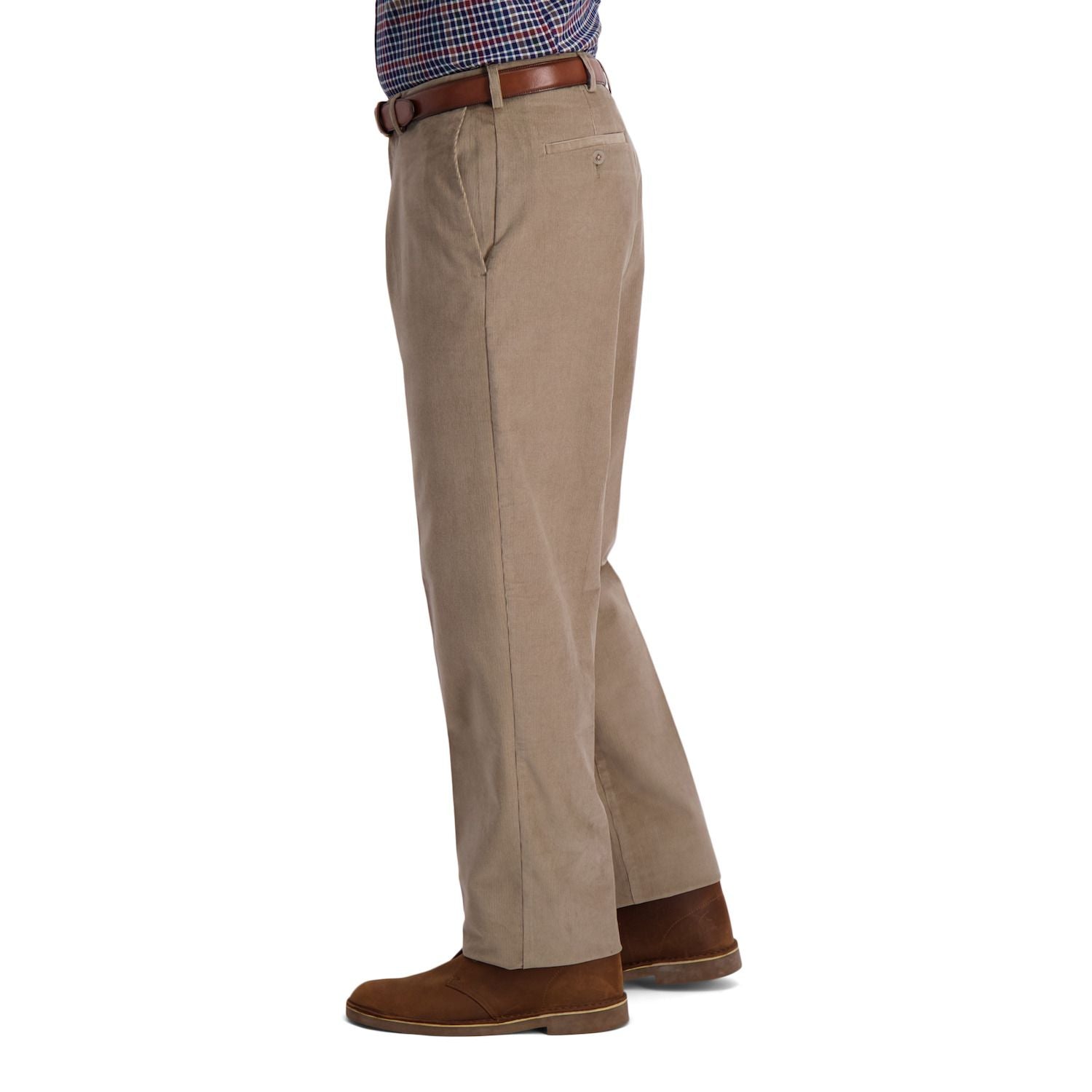 Men's Haggar Regular Fit Corduroy Pants with Expanded Waistband