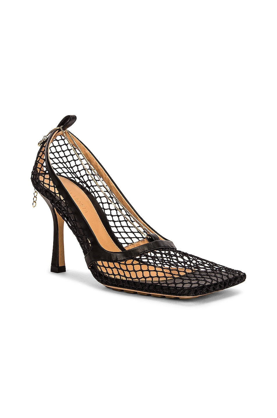 Bottega Veneta Stretch Sandals, Black & Black