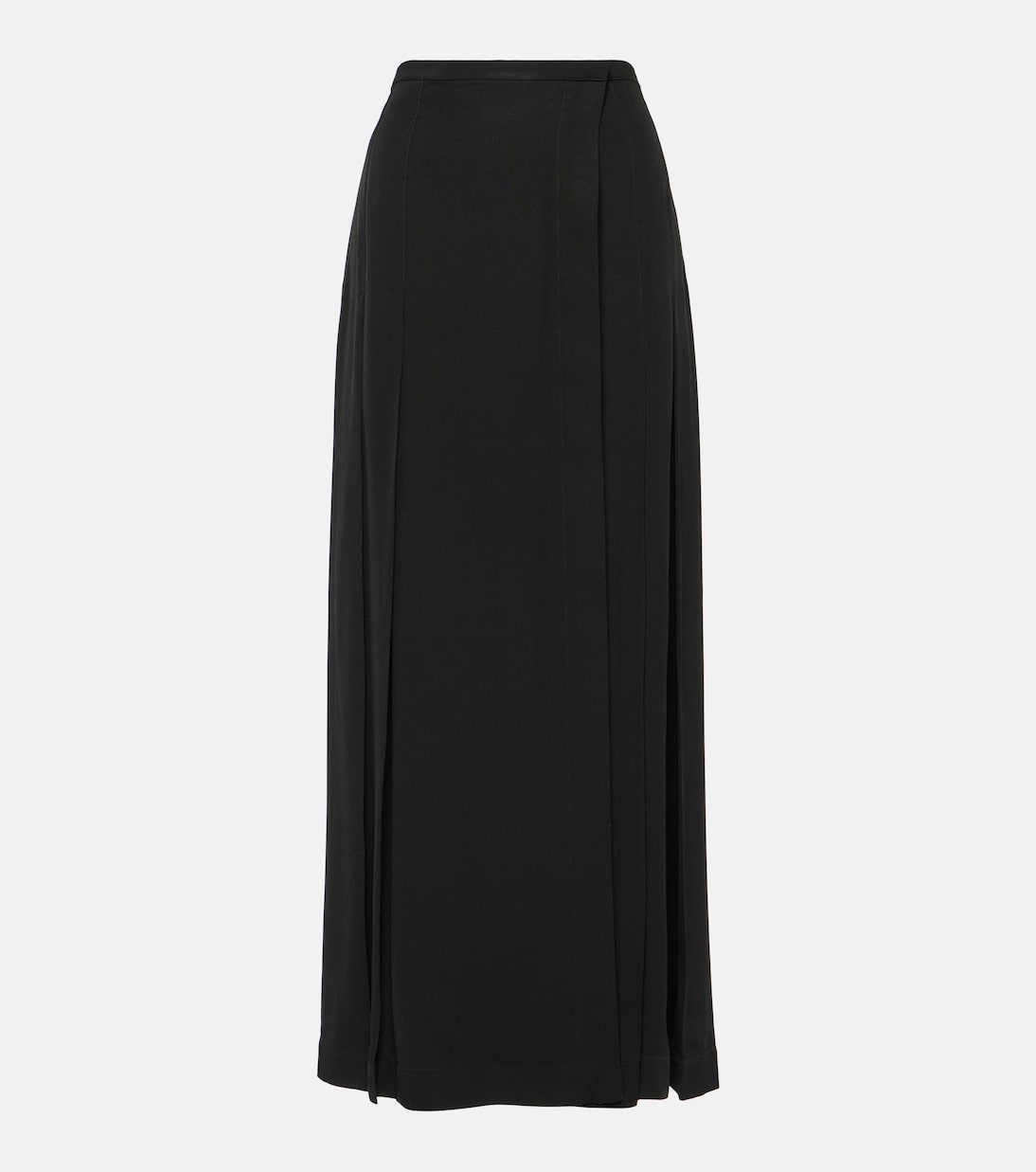 Toteme Wrap Crepe Maxi Skirt, Black