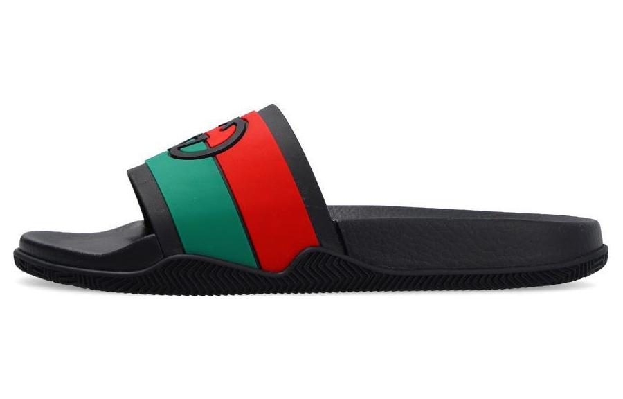 شبشب Gucci Interlocking G باللون الأسود