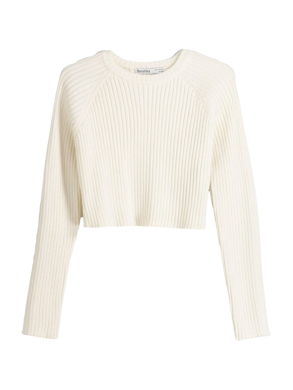 Sweater Bershka, white wool