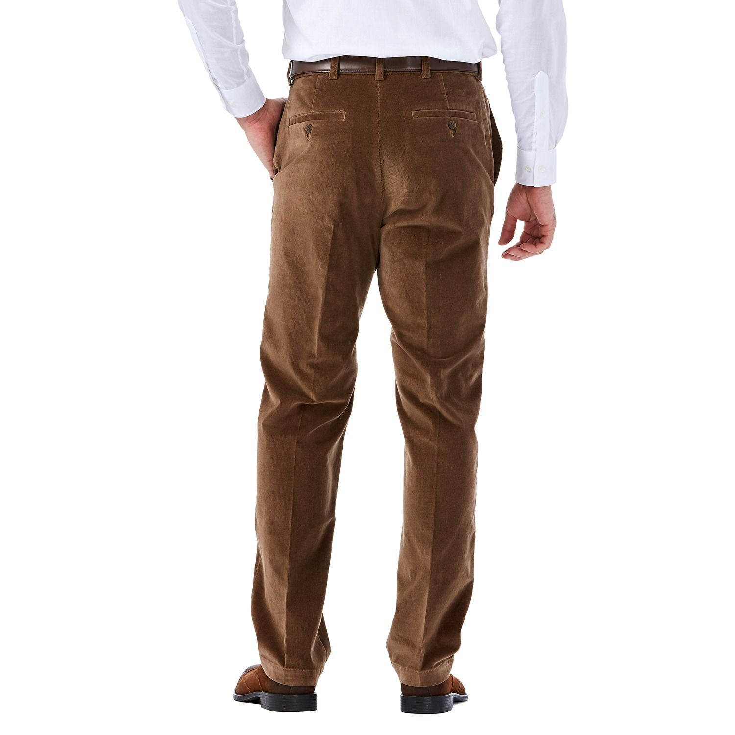 Men's Haggar Regular Fit Corduroy Pants with Expanded Waistband