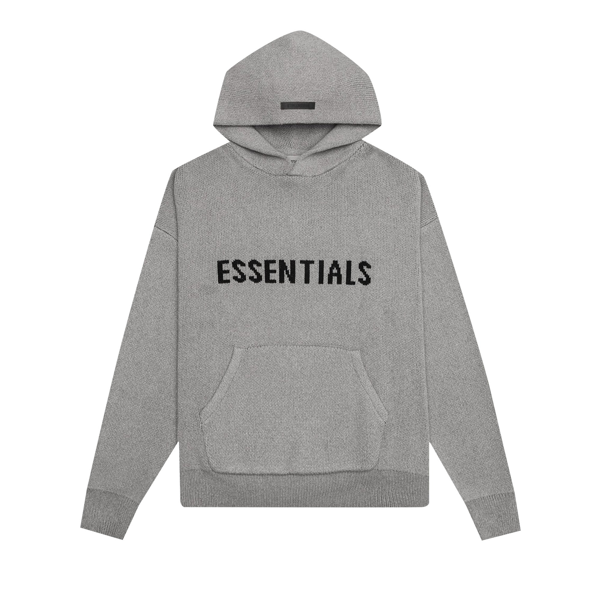 سترة محبوكة من Fear of God Essentials بلون الشوفان الداكن