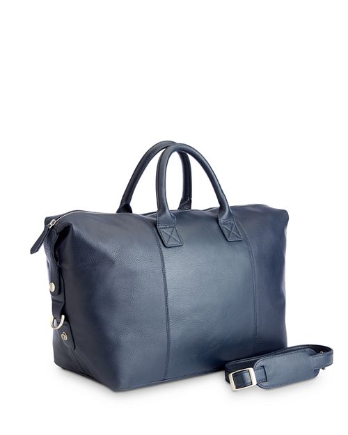 Leather Weekender ROYCE New York sports bag, Blue