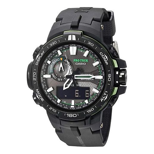 Watch CASIO Solar Powered Sports Mens BlackGreen Analog, green