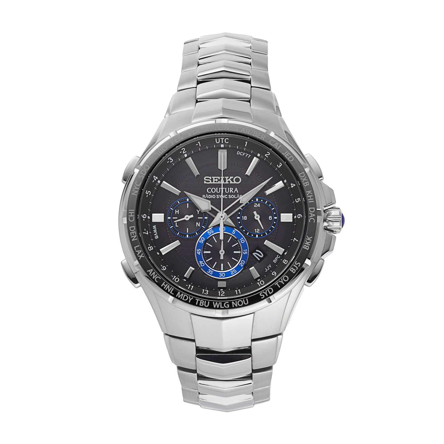 Seiko Coutura Men's Stainless Steel Chronograph Solar Powered Watch - SSG009 CITIZEN DRIVE