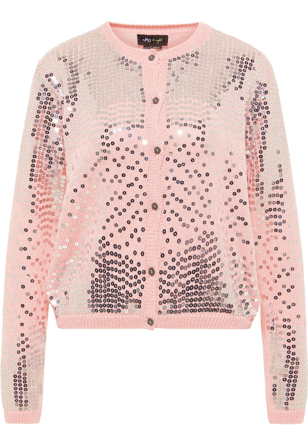 Knitted cardigan Mymo At Night, light pink