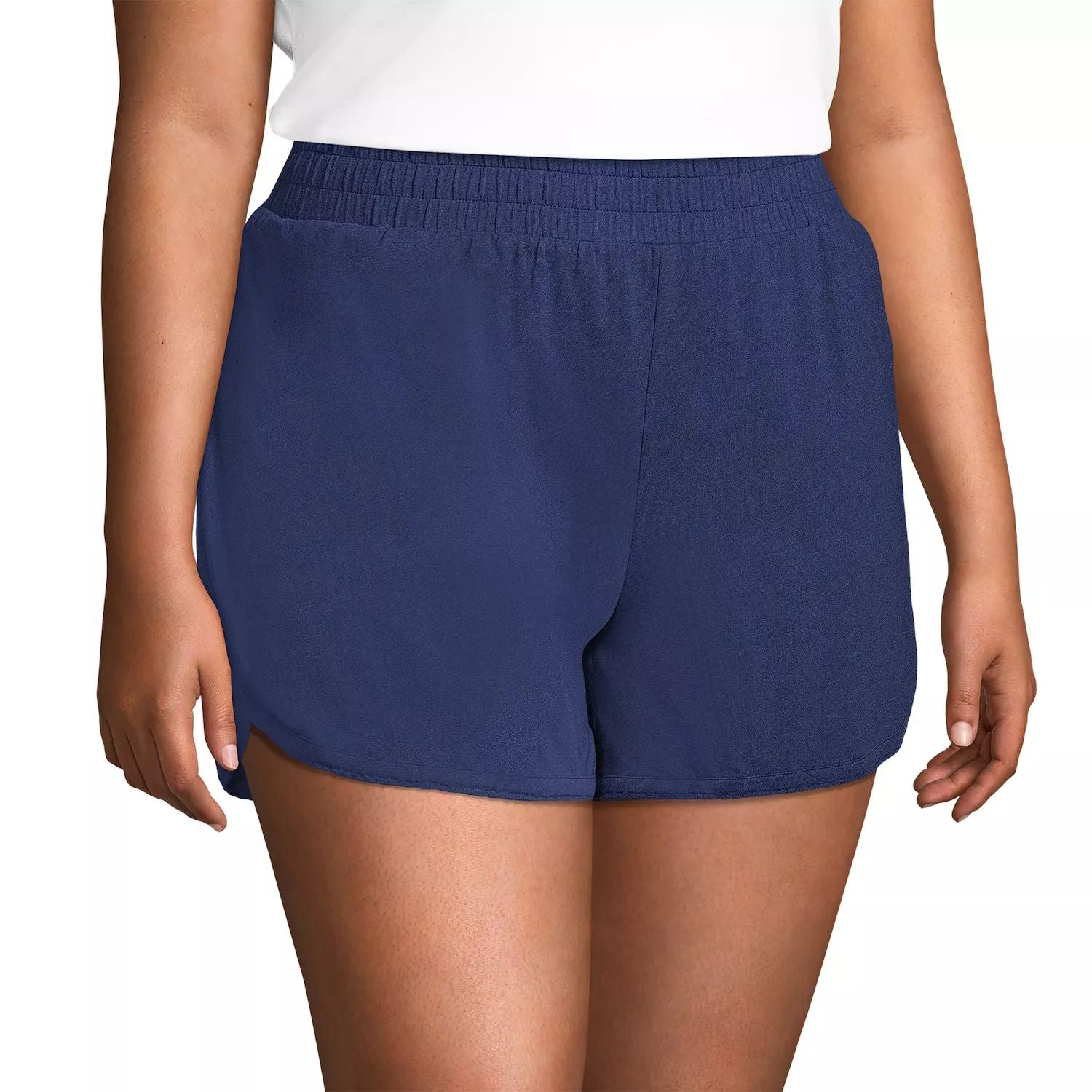 Lands' End Women's Plus Size Comfort Knit Pajama Shorts with Built-in Lands' End Panties