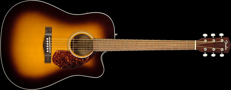 جيتار أكوستيك Fender CD-140SCE Dreadnought، لوحة أصابع من خشب الجوز، لون Sunburst مع حقيبة