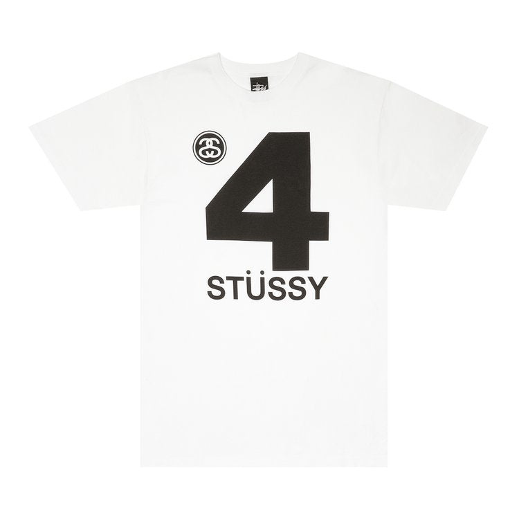 تي شيرت Stussy 4 Stussy 'White'، أبيض