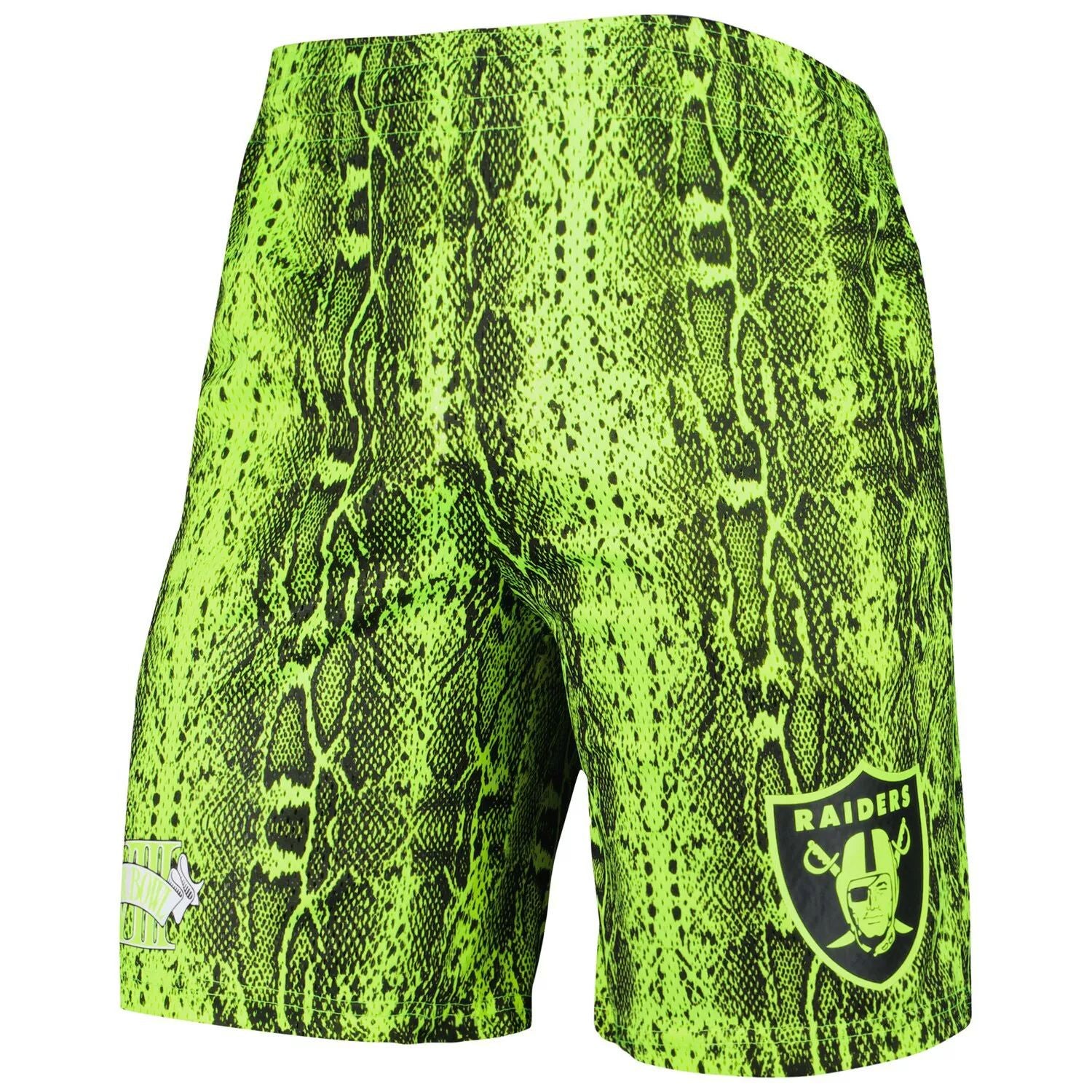 New Era Men's Neon Green Las Vegas Raiders Summer Pop Shorts