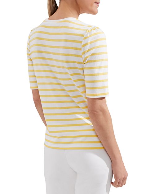 Eva HOBBS LONDON striped top, Yellow