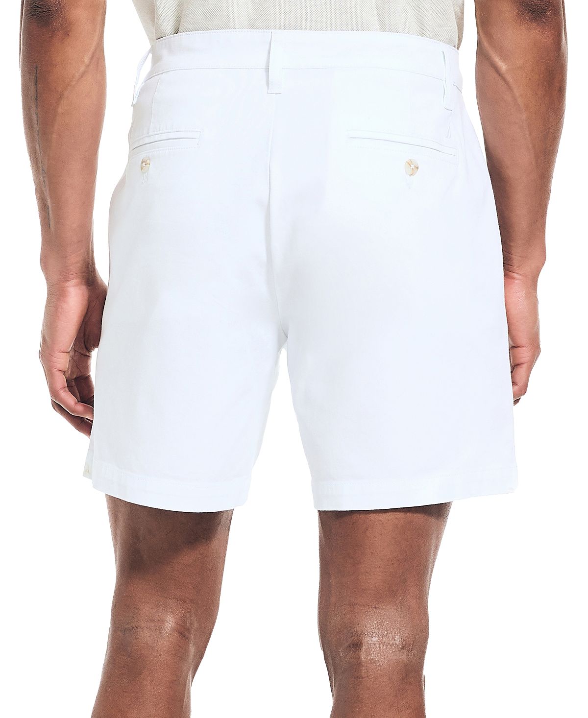 Nautica Men's Stretch Chino Shorts Regular Fit Flat Front (6 Inch)