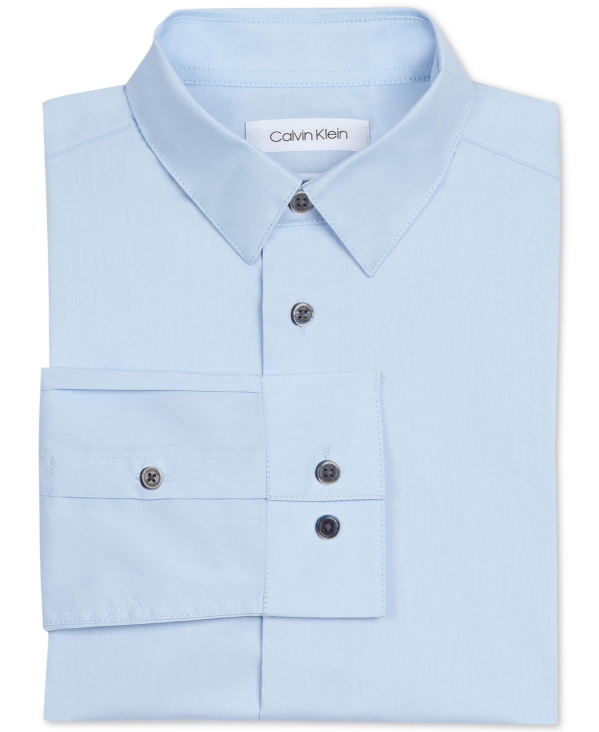 قميص Calvin Klein Big Boy Solid Stretch Poplin Slim Fit