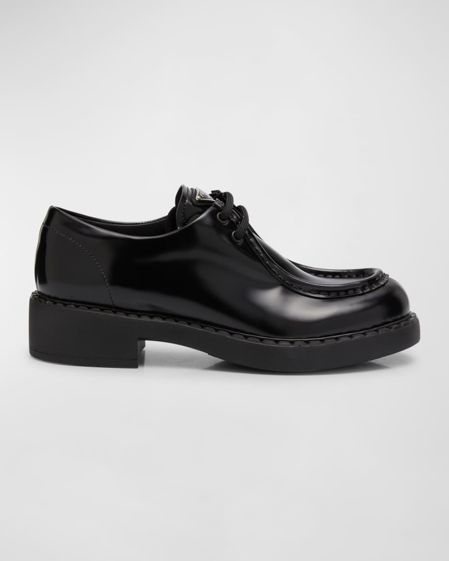 Prada Chocolate Leather Casual Loafers