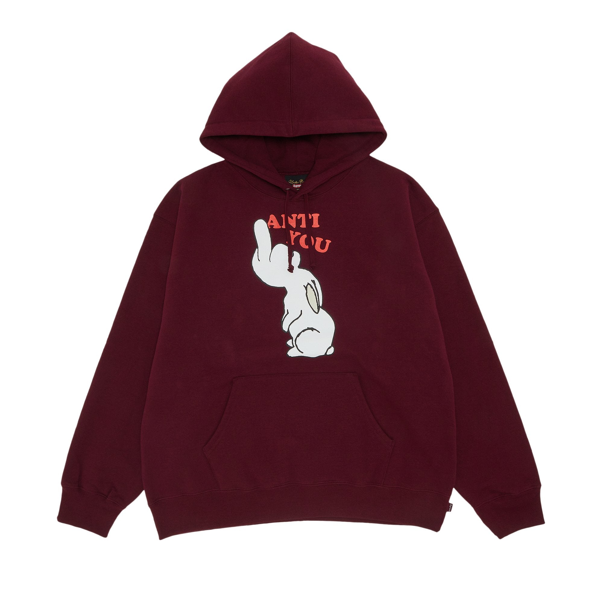 Supreme x UNDERCOVER Anti You hoodie, burgundy