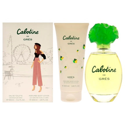 CABOTINE by Parfums Gres EDT Spray 3.4oz and Body Lotion 6.7oz